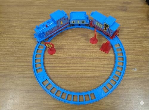 Image of Express Play Train Toy Set for Boys & Girls | Battery Operated Railway Engine with Coaches | 14 Piece Railway Track Educational Fun Toy