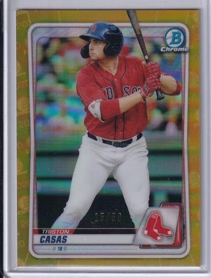 Triston Casas 2020 Bowman Chrome Prospect Refractor #d 15/50 - Baseball Cards