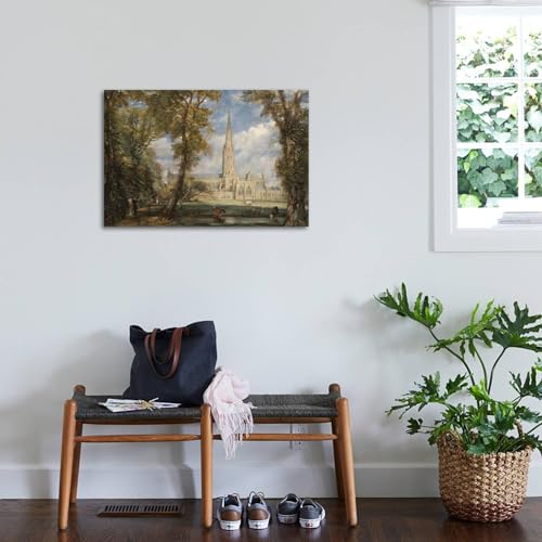 ART.COM Wall Art Print Salisbury Cathedral from the Bishop's Grounds by John Constable, 36" x 24" by ART.COM - Used condition - Image 2