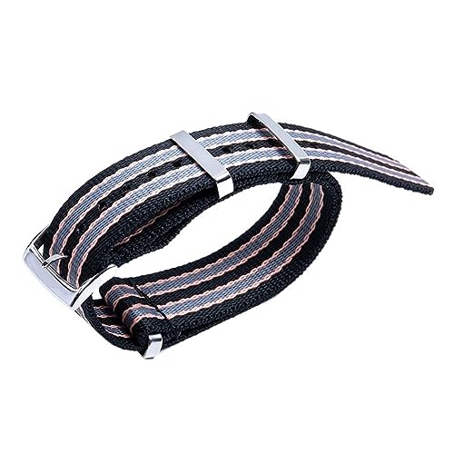 Bracelet nylon 20mm toile 007 pour montre Omega Speedmaster en voyage et sport