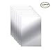 BBTO 10 Pieces Self Adhesive Acrylic Mirror Tiles 6 x 9 Inch Flexible Rectangular Mirror Sheets Wall Stickers for Home Living Room Wall Decor