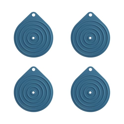 Calentadores de platos para microondas, 4 unidades, calentador de platos para calentar platos de cena, tapete de silicona resistente al calor, calentador de platos antideslizante para encimeras, ideal