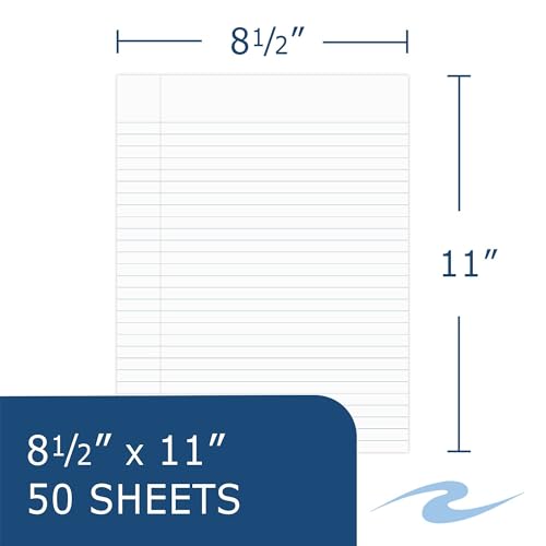 Bloc-notes de conférence à larges lignes papier blanc 21,6 x 27,9 cm Roaring Spring - 2
