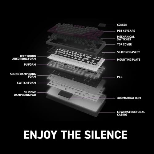 Image of msi Forge GK600 TKL W Violet US - Mechanical Linear SWITCHES - Dye-Sublimated PBT Keycaps, Anti-Slip Base, RGB LED, USB 2.0, Bluetooth, 2.4 GHz - Tenkeyless