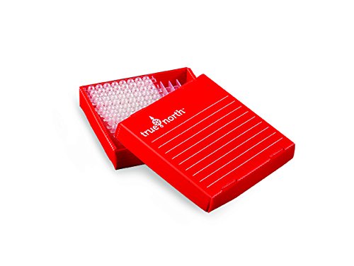 Heathrow Scientific HD120381 True North Flatpack - Caja para congelar tubos de ensayo (polipropileno, capacidad: 144 tubos, 0,2 ml, 10 unidades), color rojo