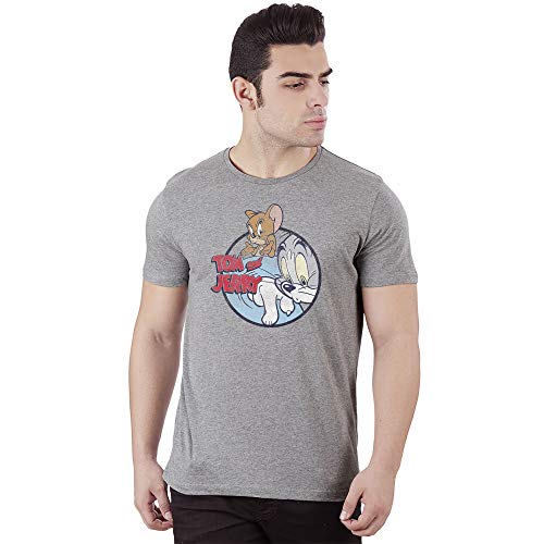 Image of Free Authority Tom & Jerry Printed Regular Fit White Cotton Men's T-Shirt