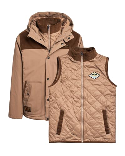 Manteau d'hiver garçon Volcom ensemble 2 pièces imperméable lourd avec gilet