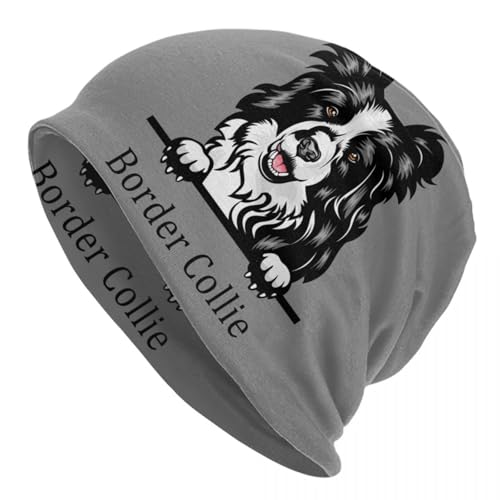 Clásicos de la Moda Border Collie Perro Gorro Sombreros Hip Hop Sombrero de Punto para Hombres Mujeres Invierno Cálido Animal de compañía Calaveras Gorros Gorros Hip Hop Regalos