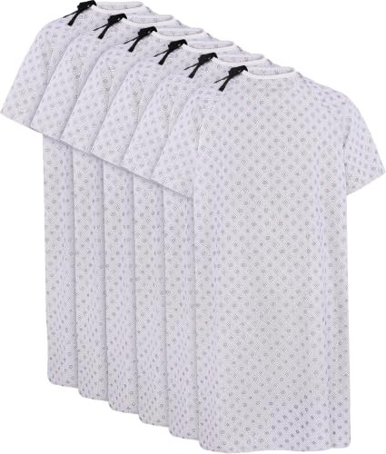 Utopia Care 6 Pack Unisex Hospital Gowns Back-Tie Patient Gowns Fits 2XL | Unisex Lightweight Loose-Fit Comfortable Soft Multipurpose Medical & Everyday Utility