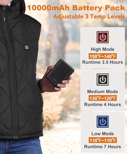 FERNIDA Heated Vest for Men & Women with Battery Pack USB 5V Thickened & Lightweight Heated Vest for Outdoor Body Warm3