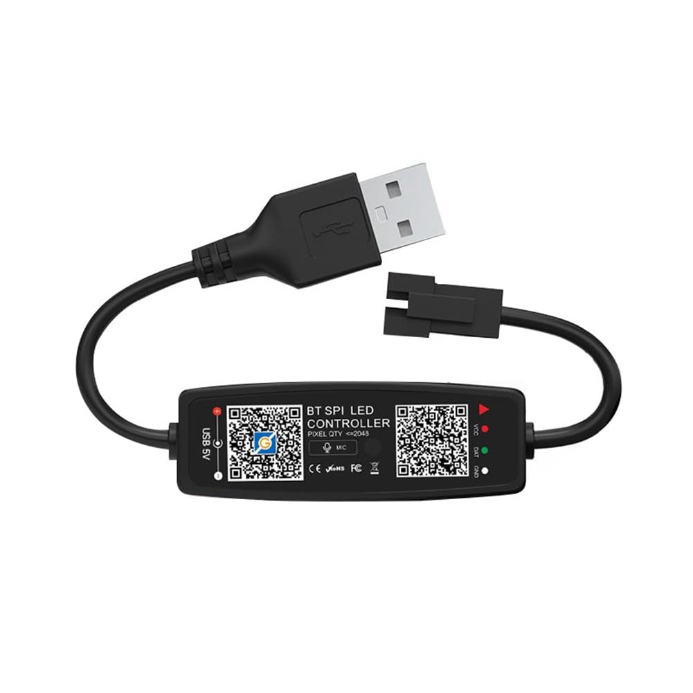 Diheohg WS2812B LED Controller Bluetooth App Control Music Controller for LED Pixel Strip Light SK6812 WS2811 WS2812 USB 5V