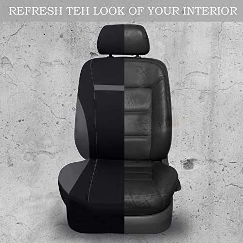 Car-Grand Universal Fit Sporty Cloth Full Set Car Seat Covers,Fit For Car,Truck,Sedan,Vans,Suv,100% Breathable,Washable, Airbag Compatible,Zipper Design #TOP6