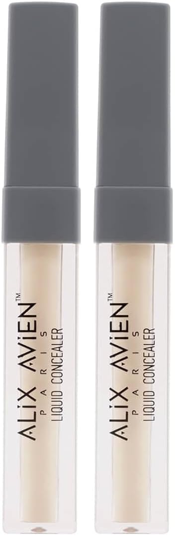 ALIX AVIEN Aydınlık Görünüm Sağlayan Yoğun Likit Göz Altı Kapatıcısı - Liquid Concealer 102 Rose Beige (2 paketi)