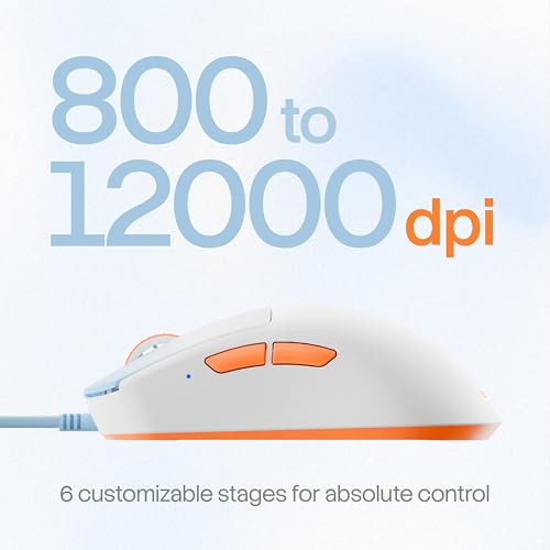 Image of Armor M1 Gaming Mouse Wired 12000 DPI | 46g Ultra Light Weight | 1000Hz Polling Rate | 5 Programmable Buttons with Software Support | Upto 20 Million Clicks | 1.8m Paracord Cable