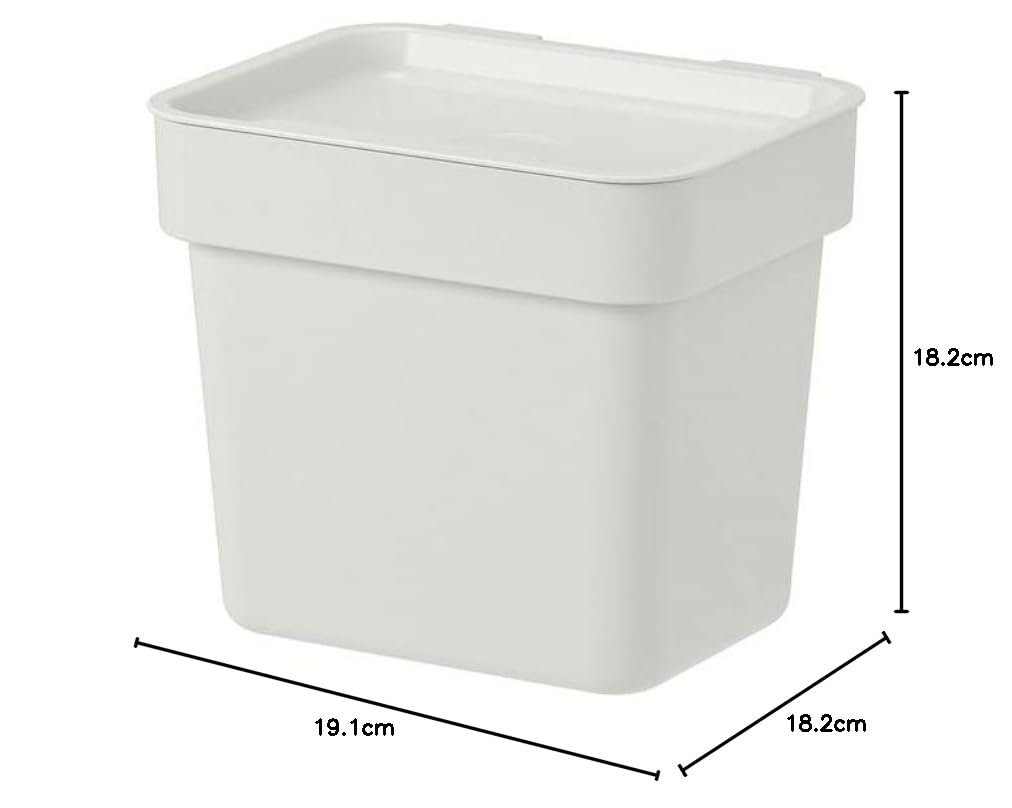 Ikea Light Grey 3L Stackable Bin with Lid -2