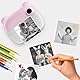 2,4 Zoll Sofortbildkamera für Kinder Sofortbildkamera mit Druckpapier mit 32G SD-Karte 1080P HD Kinderkamera Spielzeug Dual Lens Selfie Kamera (Rosa)