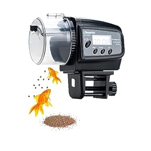 Lychee Automatic Fish Feeder Aquarium Food Dispenser Digital Auto Timer Vacation Feeder for Home Office