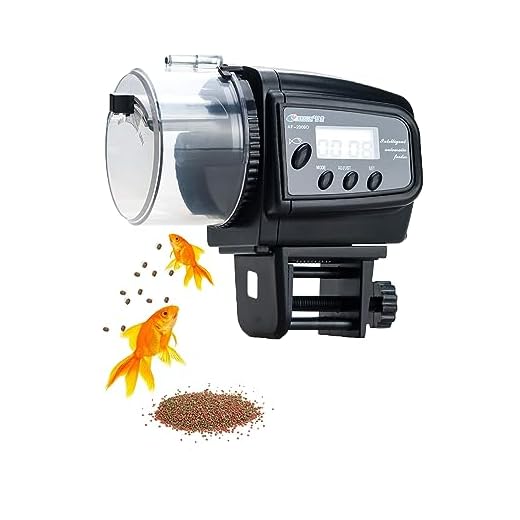 Lychee Automatic Fish Feeder Aquarium Food Dispenser Digital Auto Timer Vacation Feeder for Home Office
