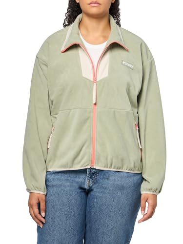 Columbia Women's Sequoia Grove Full Zip Fleece, Safari/Dark Stone, 2X