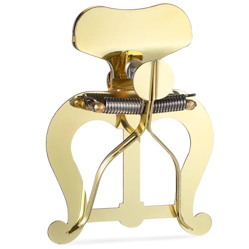 Toddmomy Lyre Clip Flip Folder Secure Grip Music Holder for Clarinet and Instruments Lightweight and Portable Design Elegant Classic Color for Practice and Performances