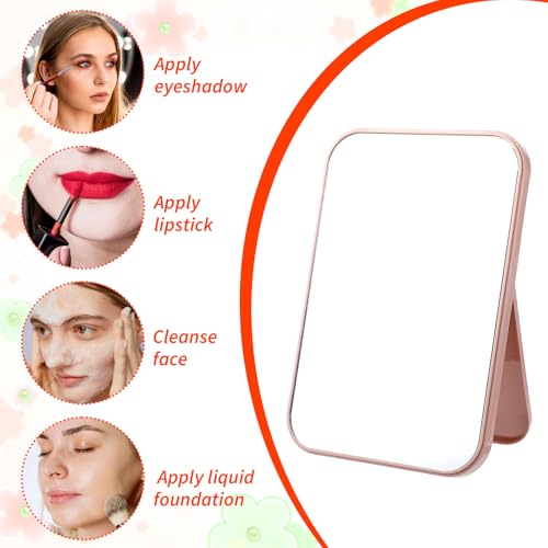 Kifmurase espejos de maquillaje rosa rectangular pack 12 miniatura 3