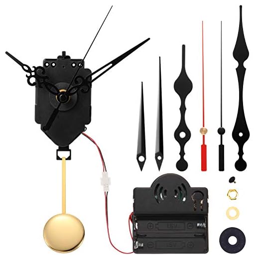 Hicarer Quartz Pendulum Trigger Clock Movement Chime Westminster Melody Mechanism Clock Kit with 3 Pairs of Hands