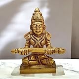 Brass Annapurna Devi Statue 2.5 Inch | Hindu Goddess of Food & Nourishment | Handcrafted Brass Annapoorna Idol for Puja, Home Temple & Office Décor | Symbol of Prosperity, Abundance & Blessings