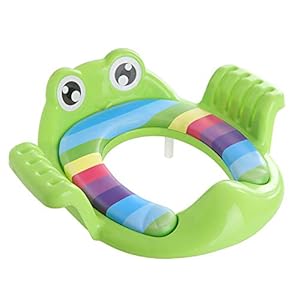 Kinderen kikker gevoerde wc-bril ring greenToddler Potty Seat cartoon kikker zachte wc-bril voor kinderen antislip Potty…