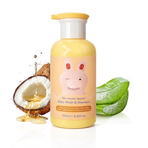 No More Tears Baby Wash & Shampoo, Tear-Free Formula with Aloe Vera and Coconut Oil, Ultra-Gentle Daily Cleanse, 250ml, 8.45 fl oz image 5