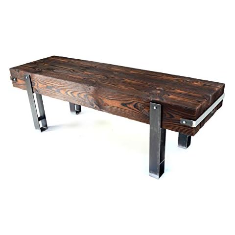 CHYRKA® Banco de madera maciza Brody Loft Vintage Bar Industrial Cover