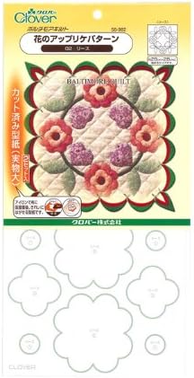 Amazon Clover 花のアップリケパターン 02リース 型紙 パターン 通販