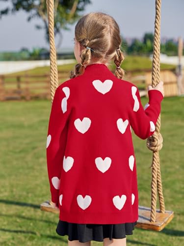 Image of Girls Cardigan Kids Open Front Oversized Sweater with Pockets | Casual Cardigans, Soft Knit, Long Sleeve, Uniform Cardigan for Girls, 7-14 Years