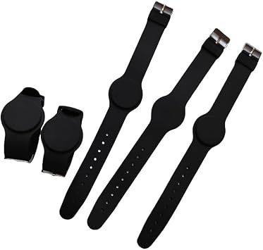 5 waterproof wristbands 13.56MHZ CLASSIC 1K RFID silicone waterproof wristband,NFC silicone bracelet,RFID adjustable wristband Access key black