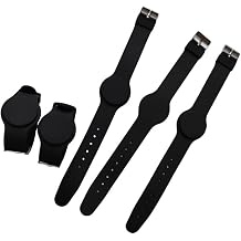 5 waterproof wristbands 13.56MHZ CLASSIC 1K RFID silicone waterproof wristband,NFC silicone bracelet,RFID adjustable wristband Access key black