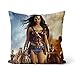 poszewki na poduszki Wonder Woman poszewka na poduszkę nadruki tkanina poszewki na poduszki samochodowe zapinane na zamek dekoracja 50 x 50 cm