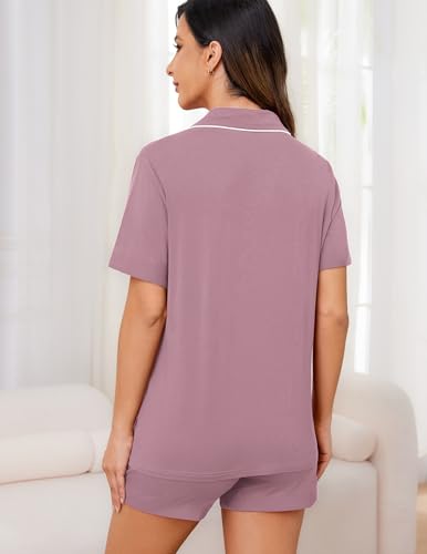 Image of HNG Pajama Sets for Women 2 Piece PJ Sets Short Sleeve Lounge Set Fashion Sleepwear XS-3XL