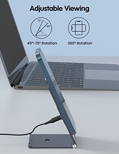 Image of Wireless Charger for Apple MagSafe, iPhone Stand Holder for Desk, Foldable Aluminum Alloy Magnetic Wireless Charger for Apple iPhone 13 Pro Max, 13 Pro, 13, 13 Mini, 12 Pro Max, 12 Pro, 12, 12 Mini