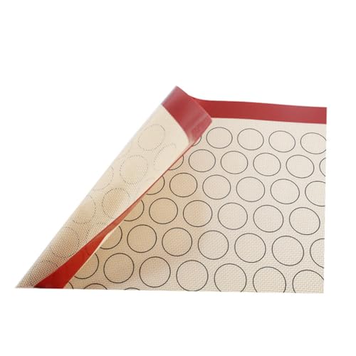 BIUDECO Tapete de Silicona para Hornear Macarrones Resistente al Calor Reutilizable Antiadherente Estera para Repostería Amasado y Pastelería Distribución Uniforme de Calor Fácil Limpieza
