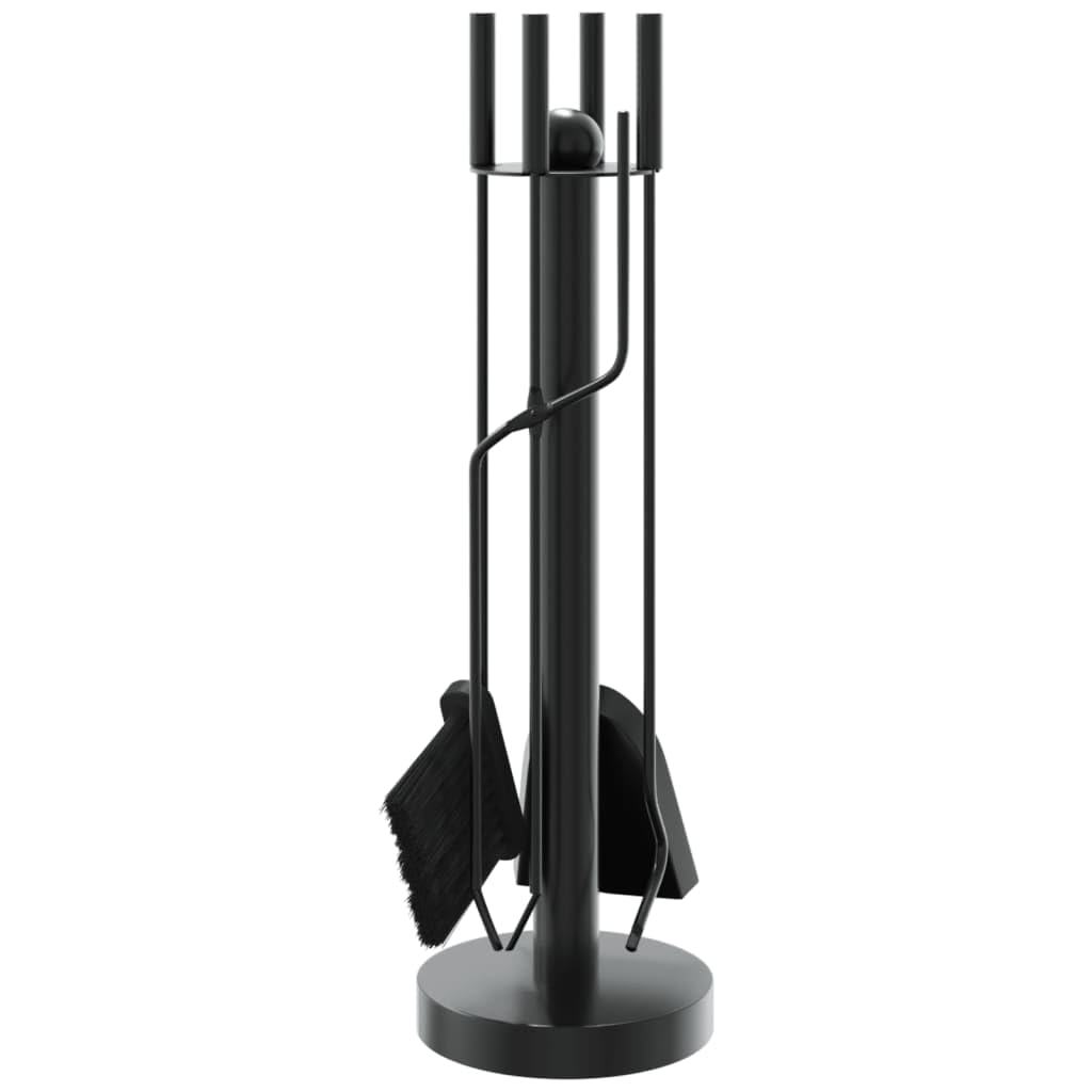 INLIFE Juego de herramientas para chimenea de 5 piezas, 18 x 56 cm, de acero, para casa y jardín, accesorios para chimeneas y estufas de leña (3,78 kg)