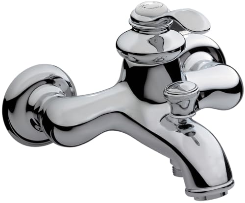Jacob Delafon - Mitigeur bain-douche mural Fairfax - Mécanique - Design rétro - Installation facile - 17x15x15cm - Finition Chrome - E71090-CP