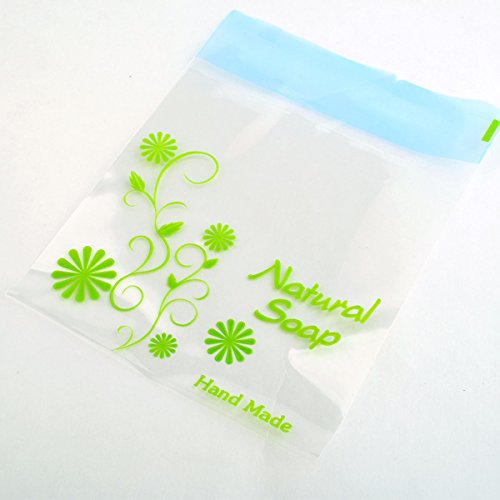 Wakehurst Cello Soap Gift Bags, Soap Packaging, Natural Soap Bags, W11.5cmxL11.5cmxH4cm 50 sheets (Green)