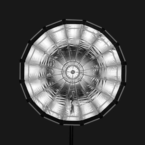 Godox Softbox Parabolico 120cm | Termoresistente Fino A 85°, Attacco Bowens/Godox, Doppio Diffusore, Per Studio Fotografico