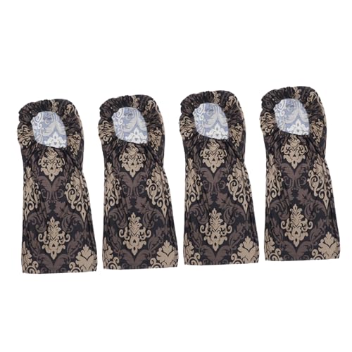 Cabilock 4 Piezas Fundas para sillas de Comedor Cubierta de la Silla Comida Chair Silla de Comedor Cubierta de Silla Universal Fundas de Asiento de Cocina Tejido elástico de poliéster Café