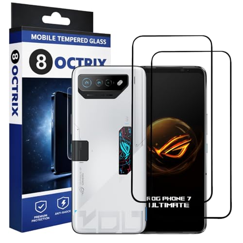 Image of Military-Grade Tempered Glass Screen Protector Compatible for Asus ROG Phone 7 with Edge to Edge Coverage - Case Friendly, Anti-Scratch & Bubble-Free Installation Kit (Pack Of 2)