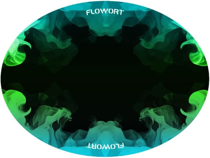 Jump Rope Mat,Large Rubber Exercise Mat Indoor Outdoor, Shock Absorbing Mat ，Non-Slip Oval Design for Floor & Rope Protection, Workout Mats for Home Gym Flooring(Blue＆Green)