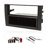 Material: Kunststoff / Farbe: schwarz / Ausschnitt (+/-2mm): 1-DIN - 183x51mm