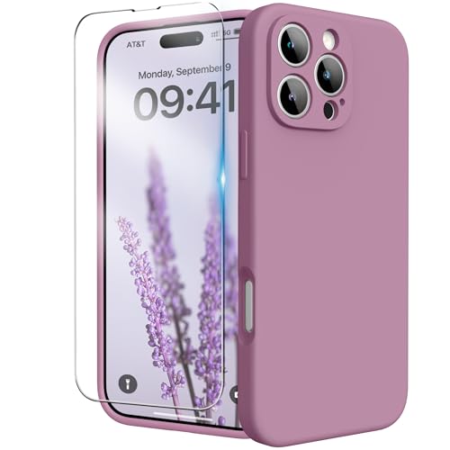 INGIDO for iPhone 16 Pro Max Case, Liquid Silicone Case with Camera Protection Soft Gel Rubber Cover with Microfiber Lining Shockproof Protective Phone Case for iPhone 16 Pro Max 6.9", Lilac Purple by INGIDO - Used condition - CA$15.33