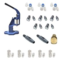 Manual Hand Press Machine, Rivet Dies, Eyelets, Grommets, Snaps Moulds, Prong Fastener Molds, All-in-One Set
