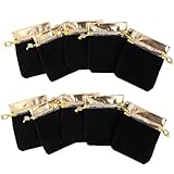 10 Pieces Of Velvet Jewelry Pouch Drawstring Bag Gift Bag Gold \U0026 Black...
