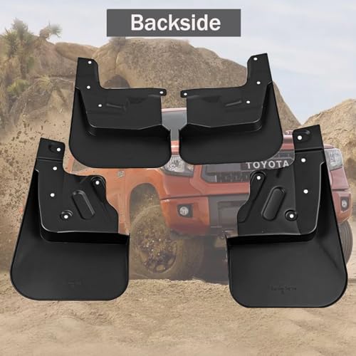 Image of Mud Flaps Compatible with Toyota Tundra 2022 2023 2024, All Weather Tundra Guard Mud Guards Splash Front & Rear, 4PCS /Set, NO Need to Drilling